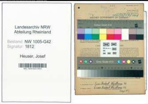 Entnazifizierung Josef Heuser , geb. 17.03.1903 (Friseur)
