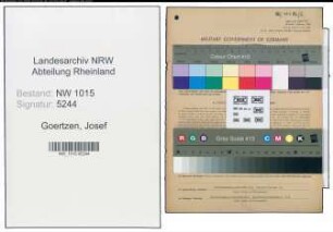 Entnazifizierung Josef Goertzen , geb. 03.10.1900 (Buchdrucker)