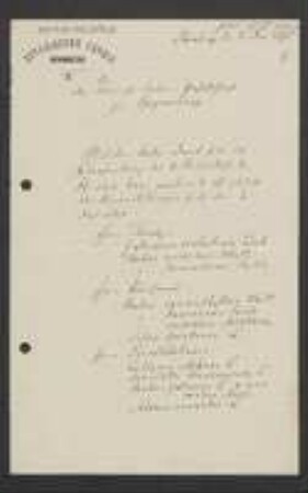 Brief von Münderlein an Regensburgische Botanische Gesellschaft