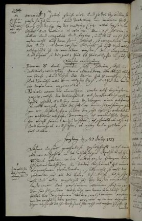 Freytag d 27 July 1731