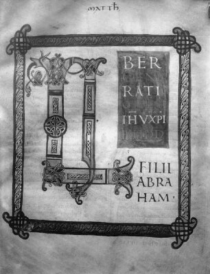 Evangeliar, Zierseite zum Matthäus-Evangelium