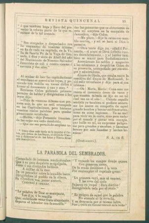 La parábola del sembrador.