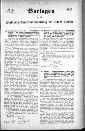 No. 3 (47-65), 16. Januar 1925