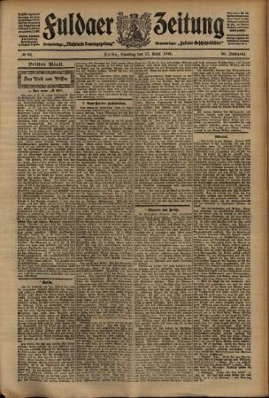 Dritte Ausgabe vom Sonntag, den 18. April 1909.