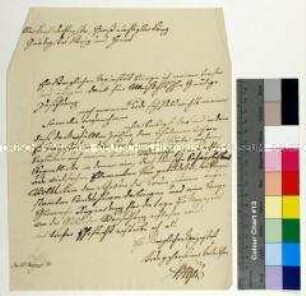 Dankesbrief von Hermann von Boyen an Friedrich Wilhelm IV. König von Preußen für die königliche Zusicherung, sich nach seinem Tode seiner Familie anzunehmen