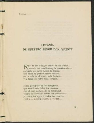 Letanía de nuestro señor Don Quijote