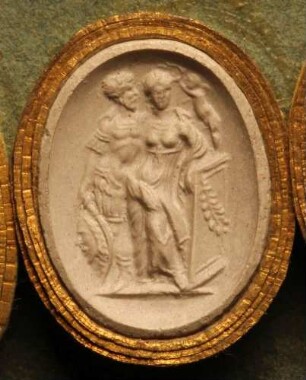 Venus und Mars in zärtlicher Umarmung (Daktyliothek, Erstes Mythologisches Tausend)