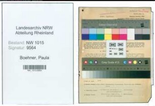 Entnazifizierung Paula Boehner , geb. 24.04.1915 (Kassenbuchfuehrerin)