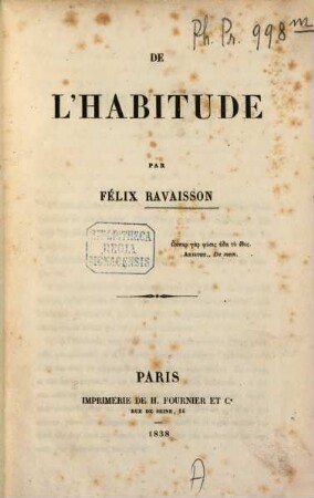 De l'habitude
