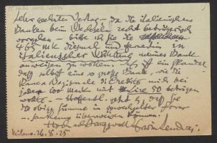 Brief an B. Schott's Söhne