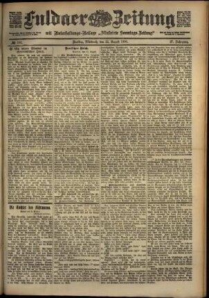 Ausgabe vom Mittwoch, den 22. August 1900.