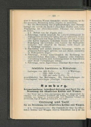 Ordnung und Tarif