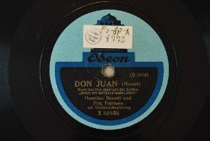 Don Juan : Duett des Don Juan und der Zerline "Reich mir die Hand mein Leben" / (Mozart)