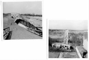 Sulzbachviadukt in km 186,136 1945 gesprengter Überbau L = 365 m.
