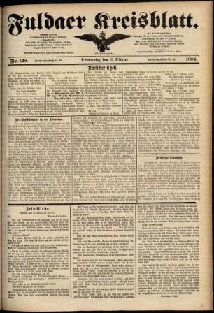 Ausgabe vom Donnerstag, den 13. Oktober 1904.