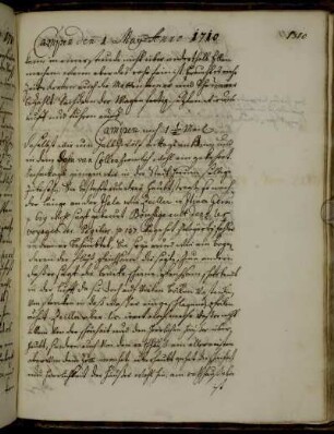 Kampen 1. - 2. Mai 1710