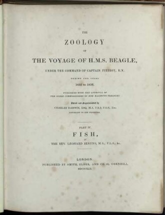 Part IV: The Zoology Of The Voyage Of H.M.S. Beagle, Under The Command Of Captain Fitzroy, R.N. During The Years 1832 To 1836. Part IV