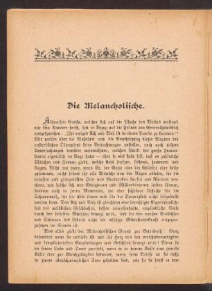 Die Melancholische.