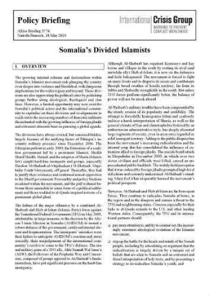 Somalia's divided Islamists
