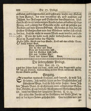 222-239, Die siebenzehente Predigt