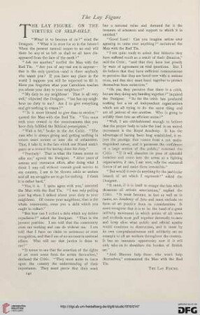 The lay figure:on the virtues of self-help
