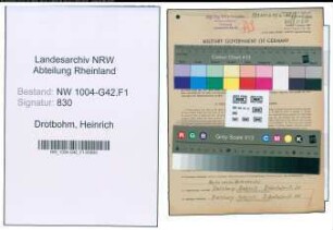 Entnazifizierung Heinrich Drotbohm , geb. 16.05.1902 (Kaufm.Angestellter)
