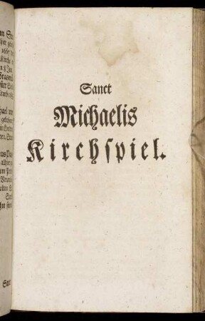 Sanct Michaelis Kirchspiel.