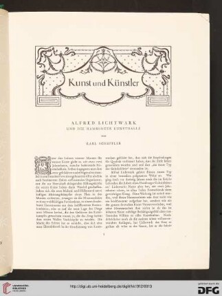 Alfred Lichtwark und die Hamburger Kunsthalle