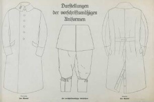 Darstellungen der vorschriftsmäßigen Uniformen