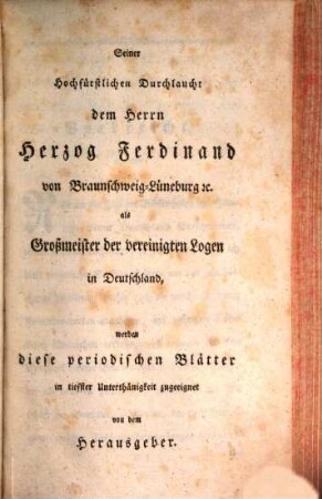 Freymäurer-Bibliothek, 1