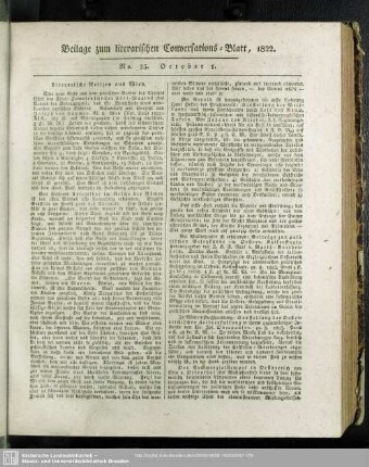 Beilage zum literarischen Conversations-Blatt, 1822. No. 25. October 1.