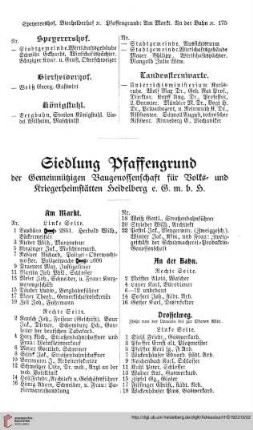 Siedlung Pfaffengrund