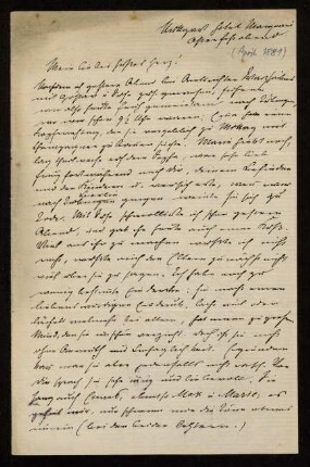 Brief vom April 1881