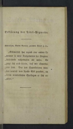Erklärung der Titel-Vignette.