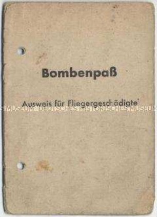 Ausweis für Opfer von Bombenangriffen - Familienkonvolut