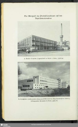 Der Übergriff des Produktionsbaues auf den Repräsentationsbau