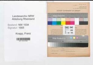 Entnazifizierung Franz Knapp , geb. 02.04.1915 (Major)
