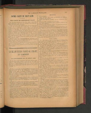 La Délimitation Franco-Allemande.