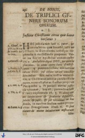 De Triplici Genere Bonorum Operum.