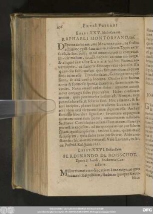 Epist. XXV. Mediolanum. Raphaeli Montorfano, Suo.