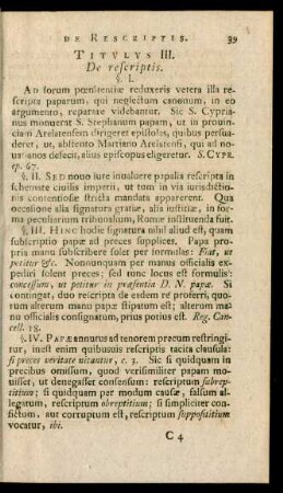 Titulus III. De rescriptis.