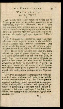 Titulus III. De rescriptis.