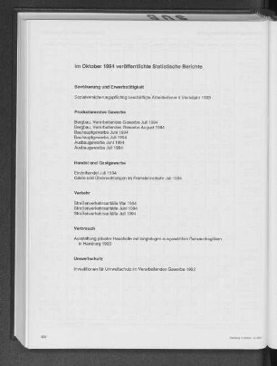 Im Oktober 1994 veröffentlichten Statistischen Berichte