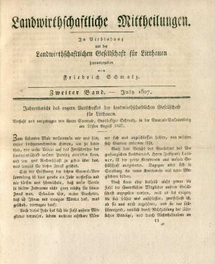 Zweiter Band. - July 1827.