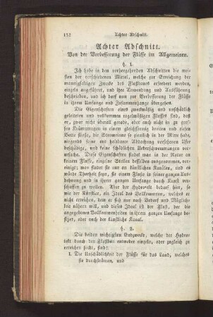 Achter Abschnitt: Von der Verbesserung der Flüsse im Allgemeinen