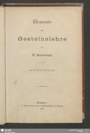 Elemente der Gesteinslehre