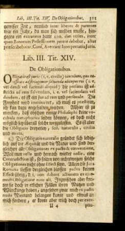 Tit. XIV. De Obligationibus.