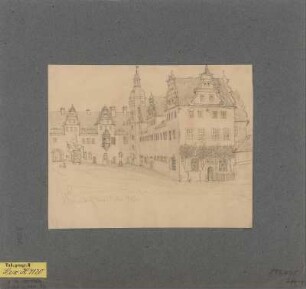 Ansicht vom alten Schloß in Wermsdorf, Bleistiftzeichnung, 1847 : Wermsdorf : den 30. Mai 1847 / [R. Steche] - [S.l.] , 1847. - 1 Kunstbl. : Bleistiftzeichng. ; 23 x 18 cm