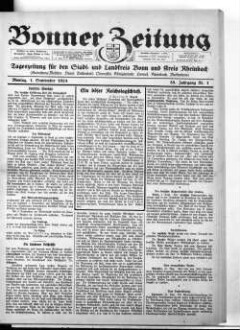 Bonner Zeitung. 1895-1933