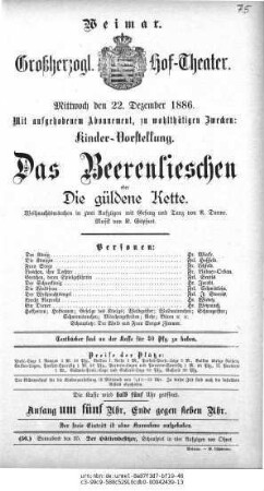 Das Beerenlieschen oder Die güldene Kette